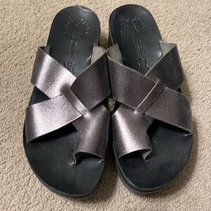 Fantasy Sandals "Clara" Made in Greece. Leather. Size 38/US 6.5 / 7.